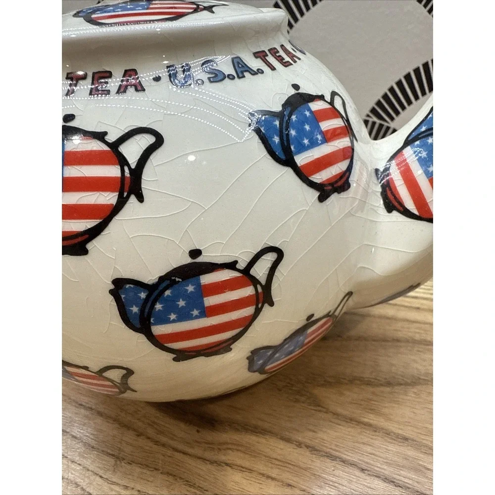RARE! PAUL CARDEW DESIGN U.S.A.‎ Flag America TEA CLASSIC LARGE TEAPOT Kettle